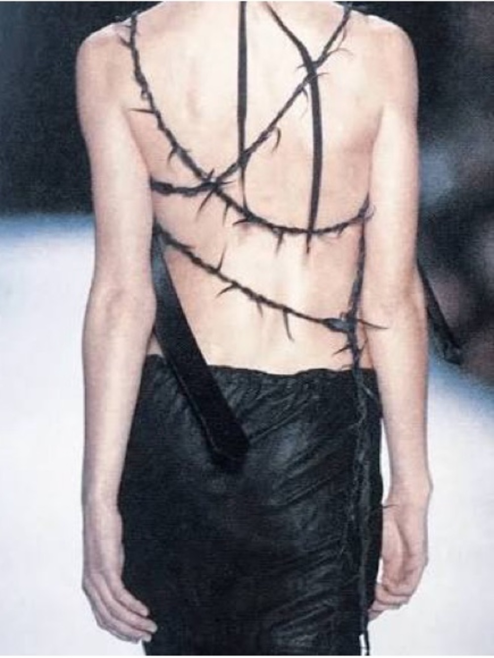 ISO Ann demeulemeester leather thorn necklace